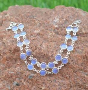 Milky Opalite 925 Silver 2 Line Bracelet Adjustable Handmade Gemstone Jewelry Elegant Gift For Women - Product Image 6
