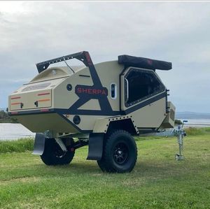 Cheap off Road Van Mini Camper Motorhome Teardrop Travel Trailer with Bathroom Camping Standards for Sale. - Product Image 1