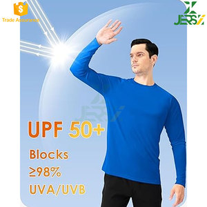 เสื้อกันแดด UPF 50 + สำหรับผู้ชายแขนยาวแห้งเร็วป้องกันการผดผื่นแบบ SPF น้ำหนักเบามีการพิมพ์ซับลิเมชันด้วยความชื้น - Product Image 2