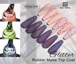 Capa superior mate de goma brillante no tóxica con brillo de 20 colores Sin toallita Anti-amarillo Fuerte adherencia Cómodo tacto personalizado OEM - Product Image 4