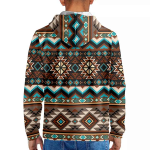 Sweats à capuche en coton thermique à sublimation en vert, pulls de Noël moches avec fermeture éclair complète Us Christmas Hoodie & Sweatshirts - Product Image 3