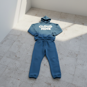 Conjunto de Sudadera con Capucha para Hombre, Estilo Deportivo, Azul Sólido, Lavado Ácido, Transpirable, Ecológico, de Algodón, Talla Grande, con Logotipo Personalizado, Servicio OEM, Nueva Tendencia - Product Image 5