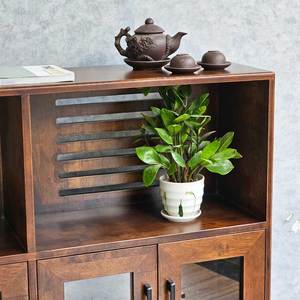 Mueble Decorativo Moderno de Madera de Caucho de 120x30x85cm KTB68178 - Product Image 3