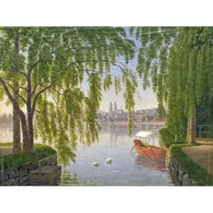 เจ Biedermann 10x8เซรามิกครัว backsplash มุมมองจากเมือง Zurich ภาพจิตรกรรมฝาผนังสำหรับตกแต่งห้องครัว - Product Image 1