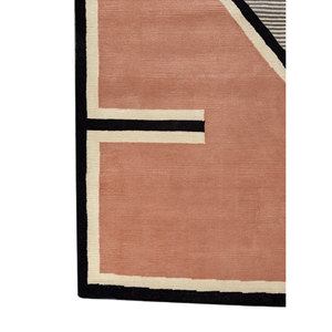 Tapis en laine noués à la main Aiwl-3068, géométriques, abstraits, en coton biologique recyclé pour l'entrée de la maison, rectangulaires, pour couloir - Boîte ivoire - Product Image 4