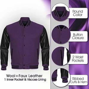 Chaqueta Universitaria para Hombre, Chaquetas Universitarias con Logotipo Personalizado, Chaqueta Universitaria Lisa y Transpirable, Moda Personalizada OEM, Cargada por Dress Sports - Product Image 5