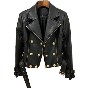 Chaqueta de Motocicleta de Cuero para Mujer, Cómoda, Transpirable, Antiarrugas, Impermeable, Ecológica, de Primera Calidad, Ligera, para Invierno - Product Image 2