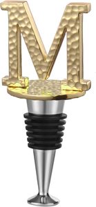 Gold Letter M Prosecco <b>Wine</b> Bottle Stopper Reusable Leak-Proof Accessory With Keep-Fresh Standard Gift for <b>Wine</b> Lovers - Product Image 3