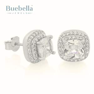 S925 plata esterlina 14K oro revestimiento lujo Moissanite Halo cojín-Corte Stud pendientes diamante joyería para hombres - Product Image 2