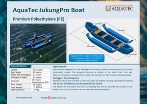 Polyethyleen (Pe) Multifunctionele Jukungboot Gemaakt Met Behulp Van Rotomould-Giettechnologie Die Geschikt Is Voor De Teelt Van Zeewier - Product Image 3
