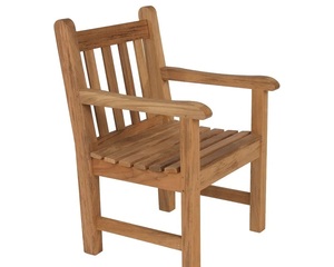 Sillón de comedor de teca de estilo moderno duradero resistente a la intemperie para uso en exteriores en Patio Beach Park para Villa y granja - Product Image 6