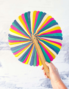 Éventail en feuilles de palmier, feuilles de palmier, éventail décoratif artisanal pour mariage, fête, accent de la maison, service de logo personnalisé OEM du Vietnam - Product Image 3