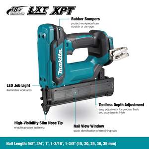 Clavadora Neumática Multicolor de 18V LXT 18GA - Product Image 5