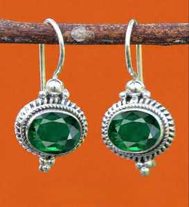 Pendientes de Esmeralda, Plata de Ley 925, Chapados en Oro, Bonitos, Regalo de Piedra de Nacimiento de Mayo para Mujer, Aniversario, Elegantes - Product Image 6