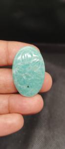 Cabochon d'Amazonite Verte Naturelle de Haute Qualité Fait Main Tailles Mixtes Pierre Précieuse en Vrac pour la Fabrication de Bijoux Modèle UDGEMS 470 - Product Image 4