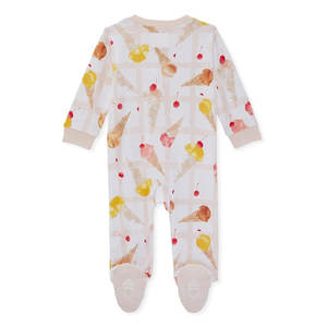 Wholesale Baby Girls Sleep and Play <b>Pajamas</b> 100% Organic Cotton One-Piece <b>Romper</b> Jumpsuit Zip Front Customize - Product Image 3