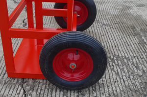 औद्योगिक डबल-व्हील ट्रॉली प्लेटफॉर्म ट्रक अनुकूलन धातु गैस सिलेंडर ट्रॉली गोदाम के लिए - Product Image 4