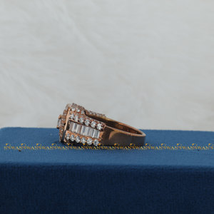 Anillo de banda de diamante con forma de moissanita para hombre de oro rosa de 14 quilates de lujo, joyería de compromiso de boda Original, certificado GIA para fiestas - Product Image 6