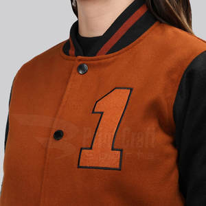Cuello alto Venta caliente Letterman Jacket Plus Size Letterman Jacket Uso al aire libre Mujeres Letterman Jacket - Product Image 6