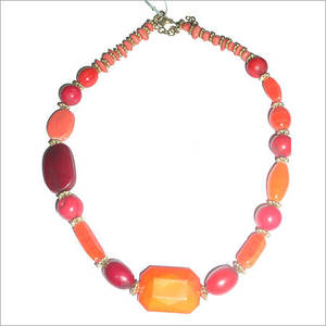 Collar Cuenta de resina para mujer con cadena Elegante perla inspirada Accesorio de Mn exports - Product Image 4