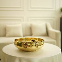 Ensemble de 3 Urli en laiton, style moderne et luxueux, personnalisable pour les grands hôtels, les temples, la décoration de célébrations traditionnelles, Chaman Inde