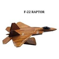 Modèle d'avion de chasse en bois d'acajou F15/F22/F35, modèle d'avion en bois massif multi-modèles à l'échelle, provenant du Vietnam