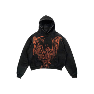 Sweat à capuche graphique surdimensionné à la mode pull Streetwear de qualité supérieure avec un design vibrant, tissu personnalisé de haute qualité pour un style décontracté - Product Image 2