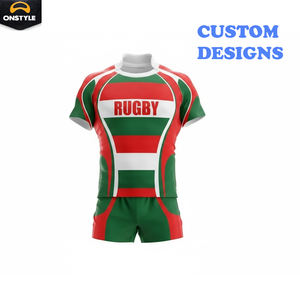 Ensemble d'uniformes de rugby d'élite |   Shorts de sport respirants en jersey avec sublimation personnalisée |   Haute qualité 100% polyester antibactérien rapide - Product Image 3