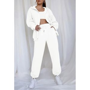 Ensemble de survêtement pour femme, mode hiver 2025, sweat-shirt à capuche épais et zippé, écologique, manches longues, jogging, entraînement, salle de sport - Product Image 4