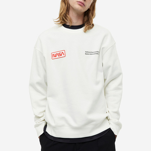 เสื้อสเวตเตอร์คอกลมผ้าฟลีซแขนยาวของผู้ชายเสื้อสเวตเชิ้ตของผู้ชายแบบไม่มีฮู้ด - Product Image 1