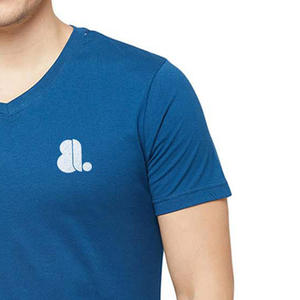 Camiseta de Cuello en V para Hombre, Color Sólido, Lisa, Manga Corta, Camisetas de Cuello en V para Hombre al por Mayor, Manga Corta, 100% Algodón, Lisa - Product Image 6