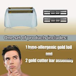 Pack de rechange pour rasoir électrique, lot de 2 lames doubles et film protecteur pour le visage et le corps, étanche IPX7, lavable, pour rasoir rotatif - Product Image 3