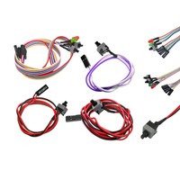 Cable de Encendido para PC ATX, Cable de Botón de Encendido/Apagado para Computadora con Malla de Protección y Revestimiento de PVC para Pruebas y Reparación de Placas Base OEM