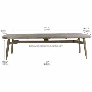 Table à manger en bois de teck Temecula fabriquée à partir de bois massif de la meilleure qualité d'Indonésie - Product Image 1