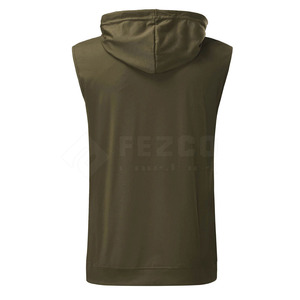 Personnalisés de qualité supérieure fabriqués en usine sweats à capuche sans manches pour hommes nouveau design prix de gros sweats à capuche sans manches pour hommes - Product Image 2