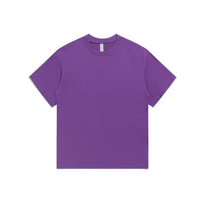 Camisetas personalizadas de algodón liso multicolor para mujer, camisetas de manga corta con hombros caídos y cuello redondo, ropa deportiva para camiseta para hombre - Product Image 2