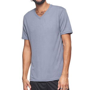 Camisetas de algodón con cuello en V para hombre, ropa de calle Lisa informal ajustada de verano suave de manga corta para hombre, camisetas a la venta - Product Image 5