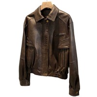 Blouson aviateur en cuir d'agneau pour femme, sur mesure, OEM, véritable cuir respirant, chauffant, séchage rapide, hiver, haute qualité