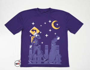 Camiseta de manga corta con cuello redondo personalizada para hombre al por mayor, camiseta transpirable de secado rápido de 300 gramos, jersey en blanco de colores sólidos para estampado Puff - Product Image 4