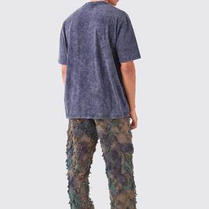 Camisetas de Algodón Peinado Grueso al por Mayor, Camisetas de Talla Grande para Hombre, Camisetas Lisas para Hombre - Product Image 3