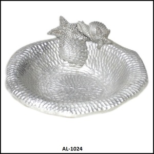 Bandejas para servir/bandeja de cargador/plato cargador Plato de fruta con chapado en oro Cargador decorativo Bandeja de fruta Placas de cargador de plata - Product Image 6