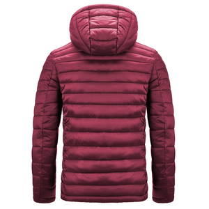 Dernière conception de veste en duvet à capuche personnalisée pour hommes, manteau léger, vêtements d'extérieur chauds et à la mode pour l'hiver, veste rembourrée et bouffante - Product Image 6