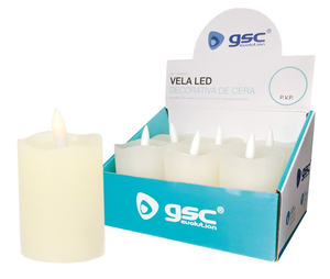 Espositore per 6 candele decorative in cera a LED (GSC 204800002) - Product Image 1