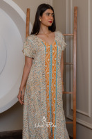 Vêtements pour femmes 2025 été ethnique imprimé Style bohème imprimé grande taille robe col en v à manches courtes jupe longue robe de plage
