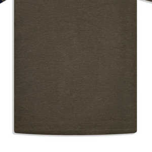 100% algodón tejido camello Color bloque banda cuello camiseta alta calidad sólido transpirable ecológico Logo Casual en blanco para hombres - Product Image 6