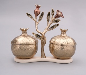 Elegante cuenco decorativo de aluminio para pájaros, centro de mesa de lujo, bandeja para aperitivos secos de frutas, mesa de oro antiguo de tamaño personalizable ecológica - Product Image 5