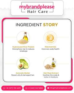 Conditionneur à l'eau de riz biologique OEM ODM de marque personnalisée Formule 2-en-1 hydratante et nourrissante pour lisser et réparer tous les cheveux - Product Image 5