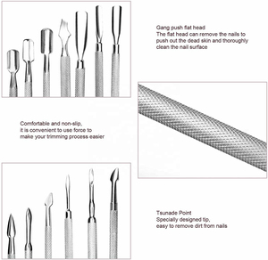 Outil professionnel de beauté d'art d'ongle de poussoir de cuticule en acier double face pour la tête de tondeuse de cuillère de pédicure de manucure pour l'utilisation de doigts - Product Image 5