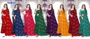 Exclusivo indio último Sari exclusivo elegante patrón pesado sin peso bordado Sari suave elegante fiestas nupciales elegantes - Product Image 5