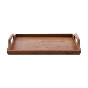 Plateau le plus vendu Styles plateau en bois d'acacia pour le petit déjeuner le dîner plateau de Table basse en bois utilisation des aliments - Product Image 1